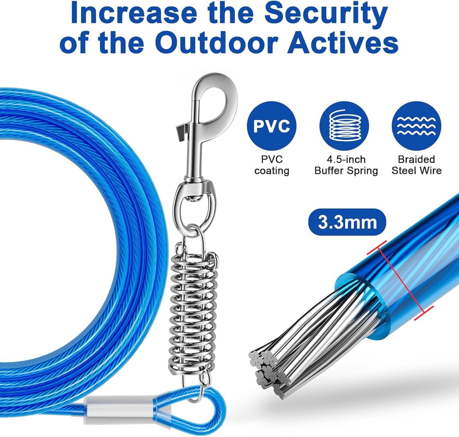 Detalle 2 de Chuiendi Dog tie out cable 3M