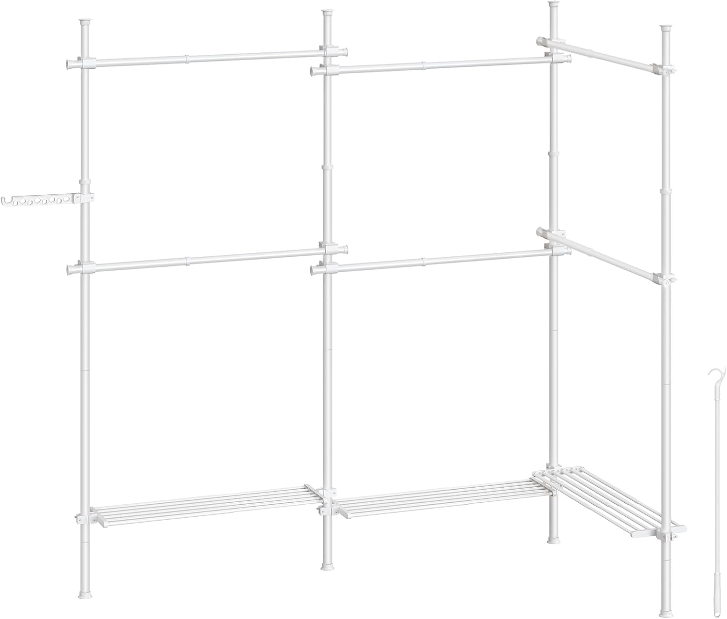 Thumbnail 6 de SONGMICS PARSON HSR154B01 Telescopic Clothes Rack, No-Drill, Adjustable, Matte Black