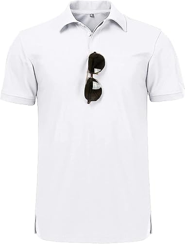 Thumbnail 2 de JACKETOWN Polo Manga Corta Hombre Secado Rápido y Transpirable – Verano, Tenis y Golf (Blanco, L)