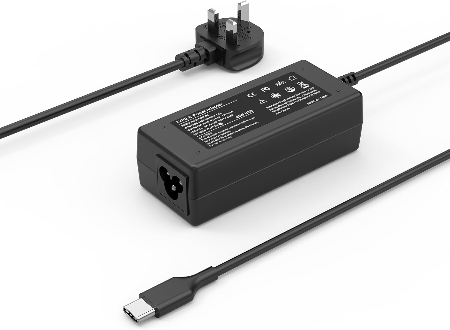 Detalle de SKOTSLYE 45W USB-C Laptop Charger: Compact, fast charging for HP, Dell, Lenovo and more