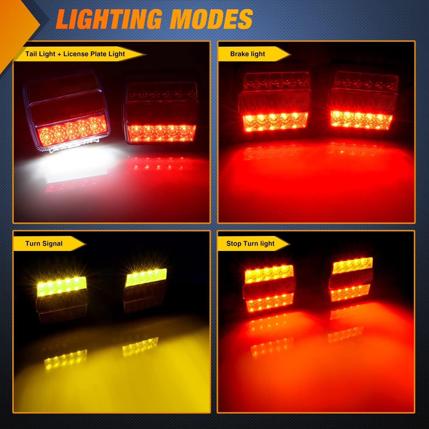 Detalle 2 de Nilight Magnetic LED Trailer Towing Light Kit 24ft 🚚