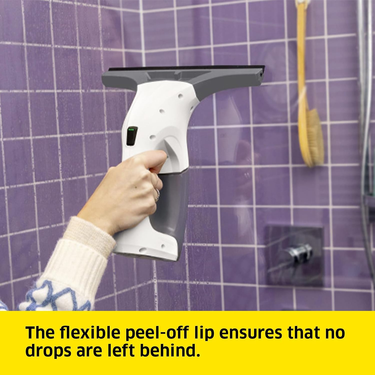 Detalle de Kärcher WV 1 Window Vac – compact condensation removal for quick, hands‑free drying