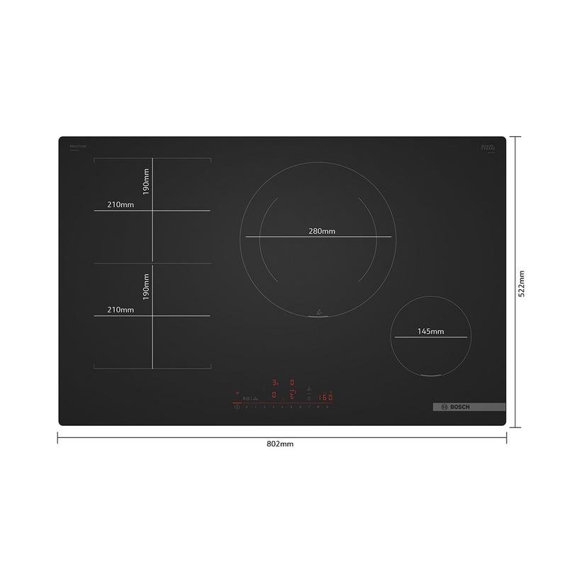 Detalle 2 de Placa de inducción Bosch con DirectSelect y PerfectFry Plus