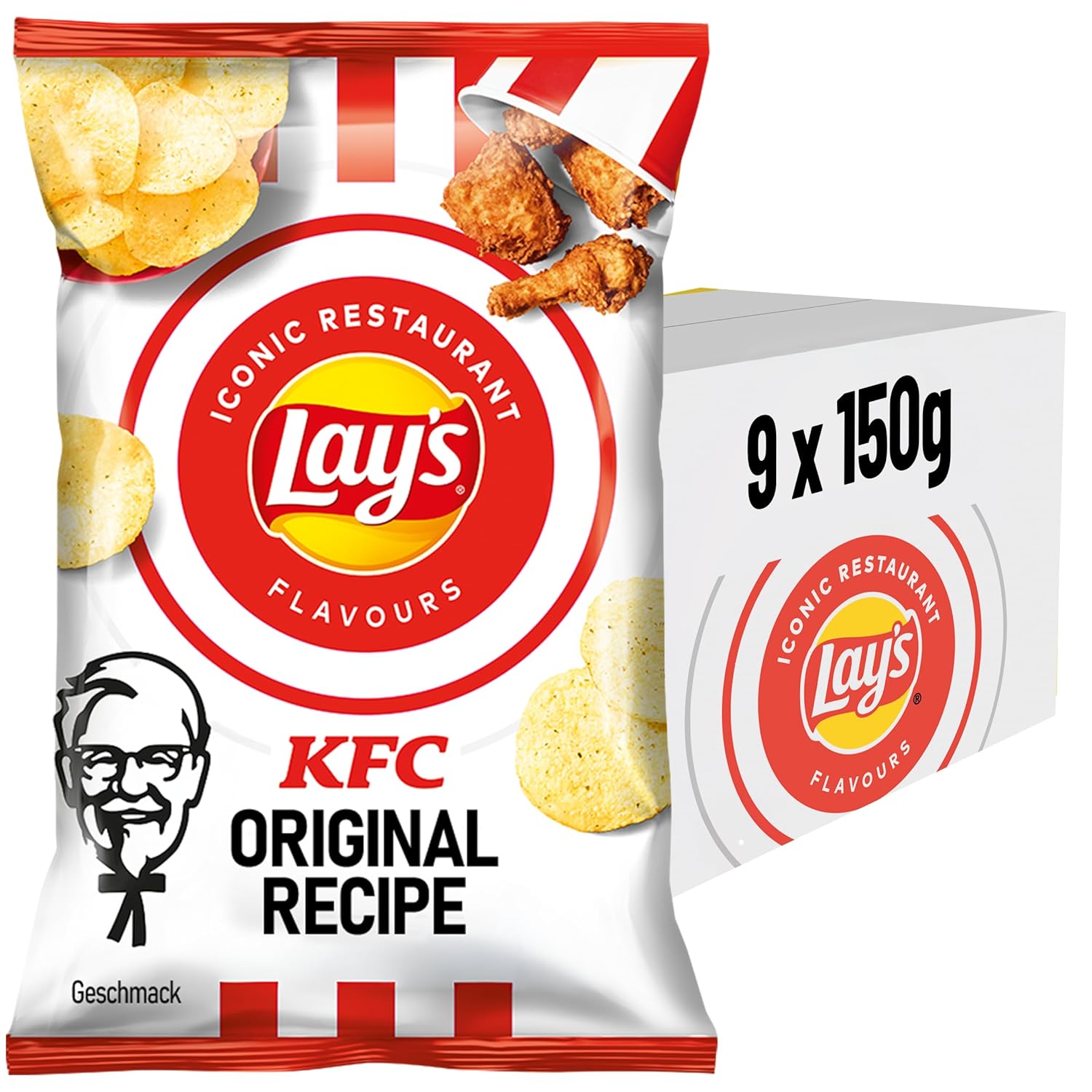 Detalle 2 de Lay's KFC Kartoffelchips 9 x 150 g đ„