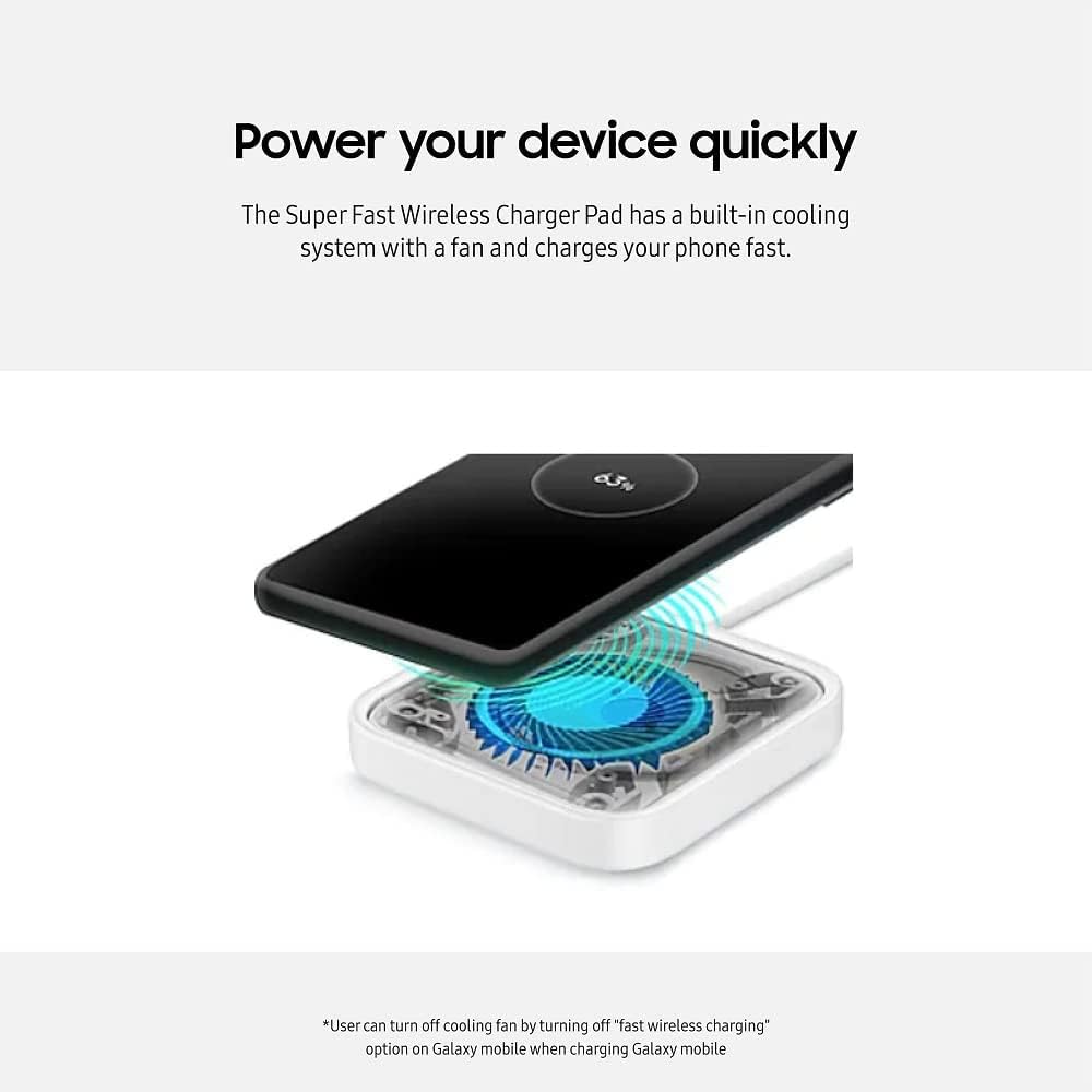 Thumbnail 2 de Samsung 15W Wireless Charger Single (Cordless) Grey — Super Fast Charging Pad with LED Indicator
