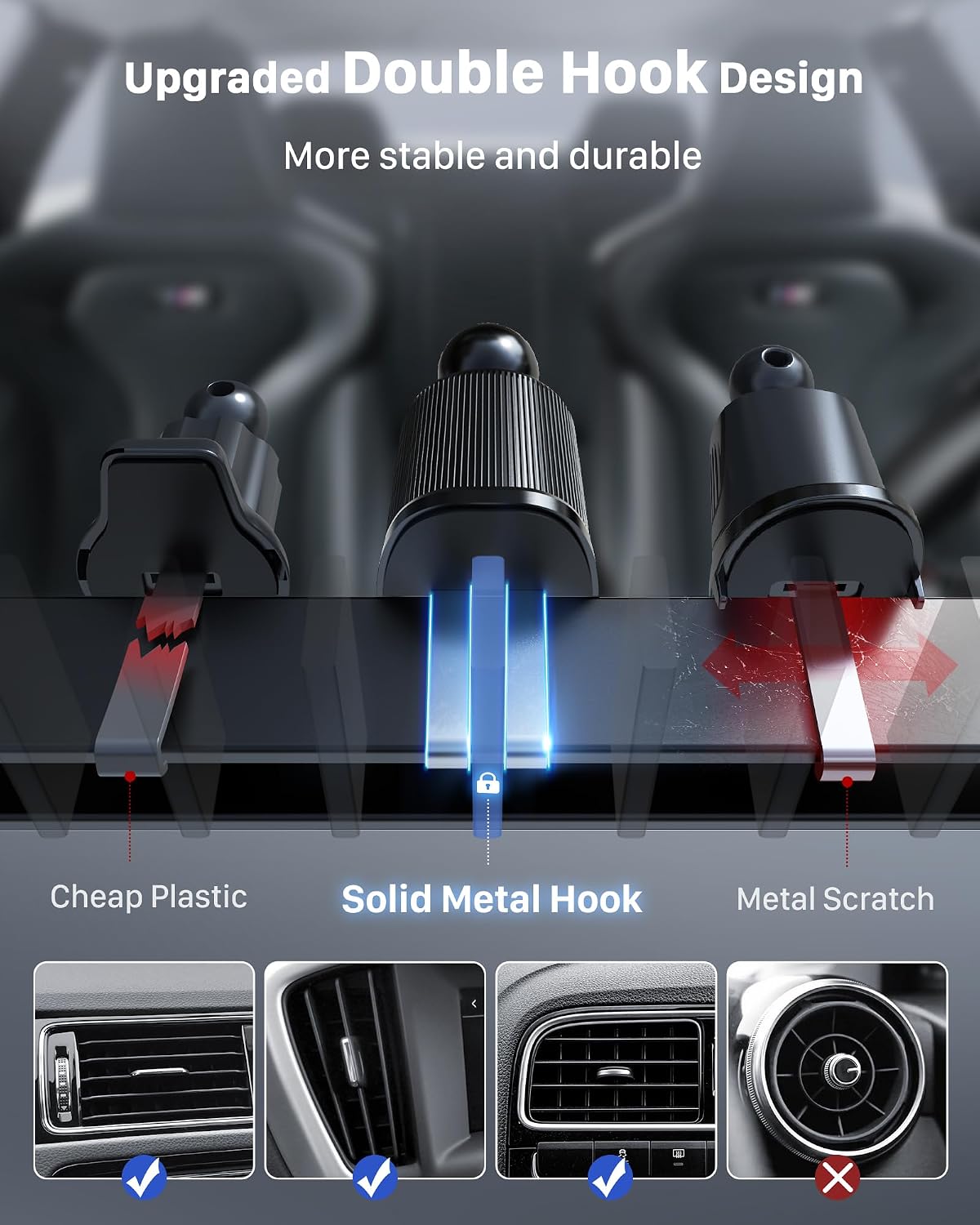 Thumbnail 3 de YOSH Car Phone Holder 360° rotation for iPhone