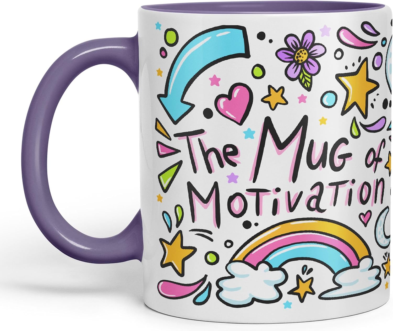Thumbnail 6 de Vixar Motivation Ceramic Mug (Pink) – Coloured 325 ml tea or coffee gift cup
