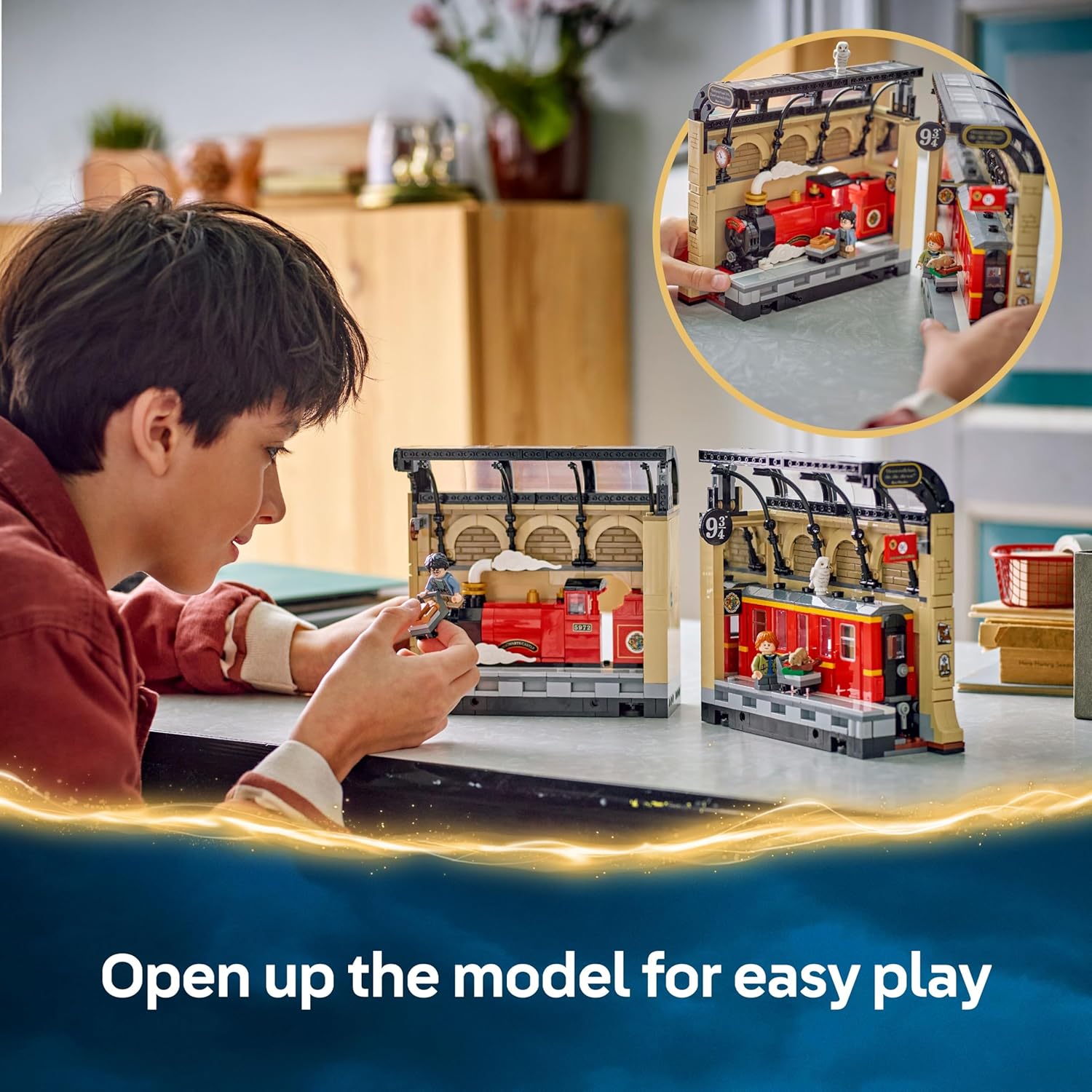 Thumbnail 4 de LEGO Harry Potter Book Nook Hogwarts Express Set (76450) with Train Toy, 2 Minifigures, Hedwig & Scabbers
