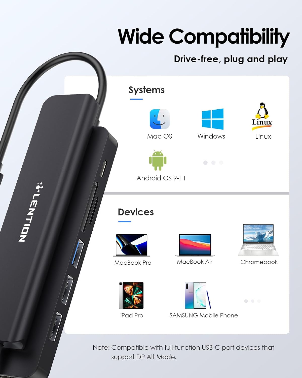 Thumbnail 6 de LENTION CE18 USB C Hub 100W PD