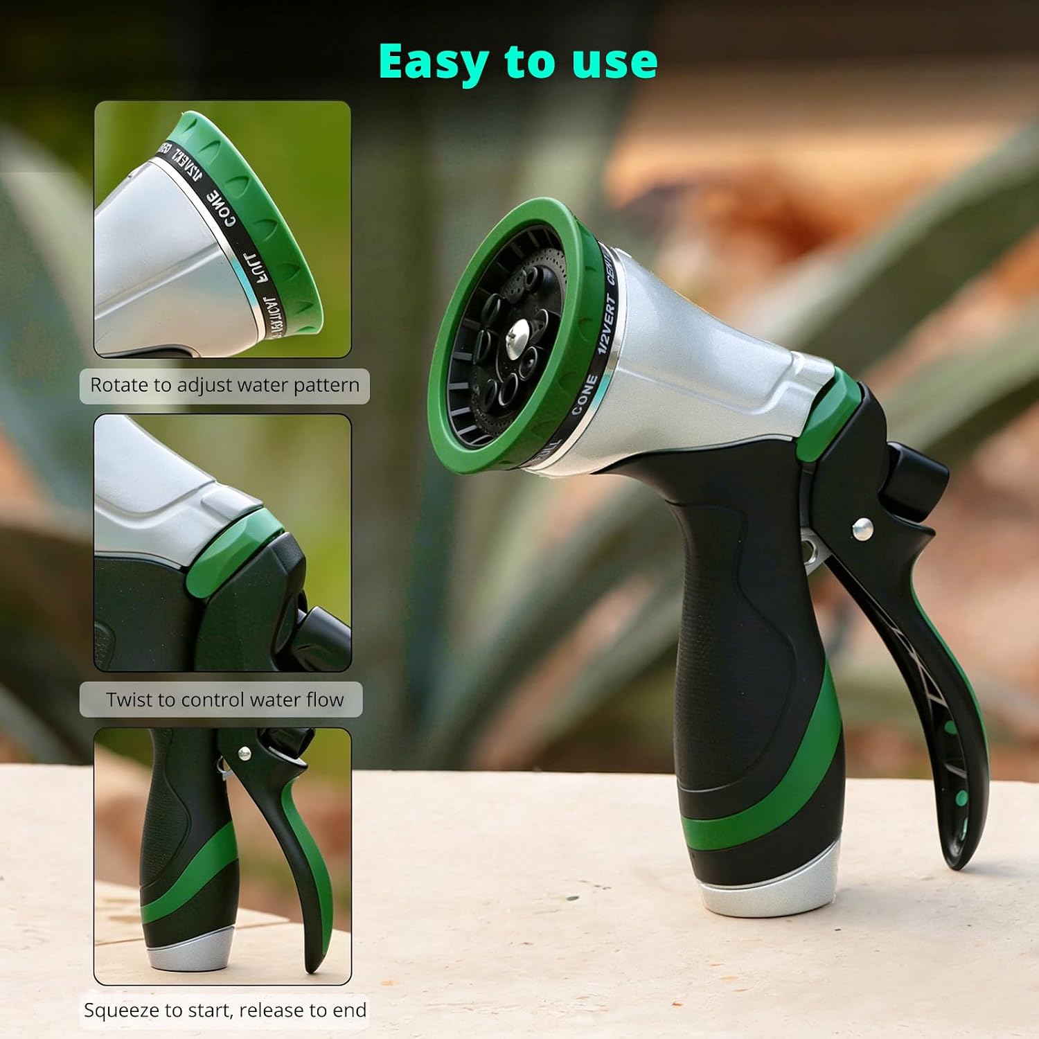 Thumbnail 4 de QUOBAS Metal Garden Hose Nozzle