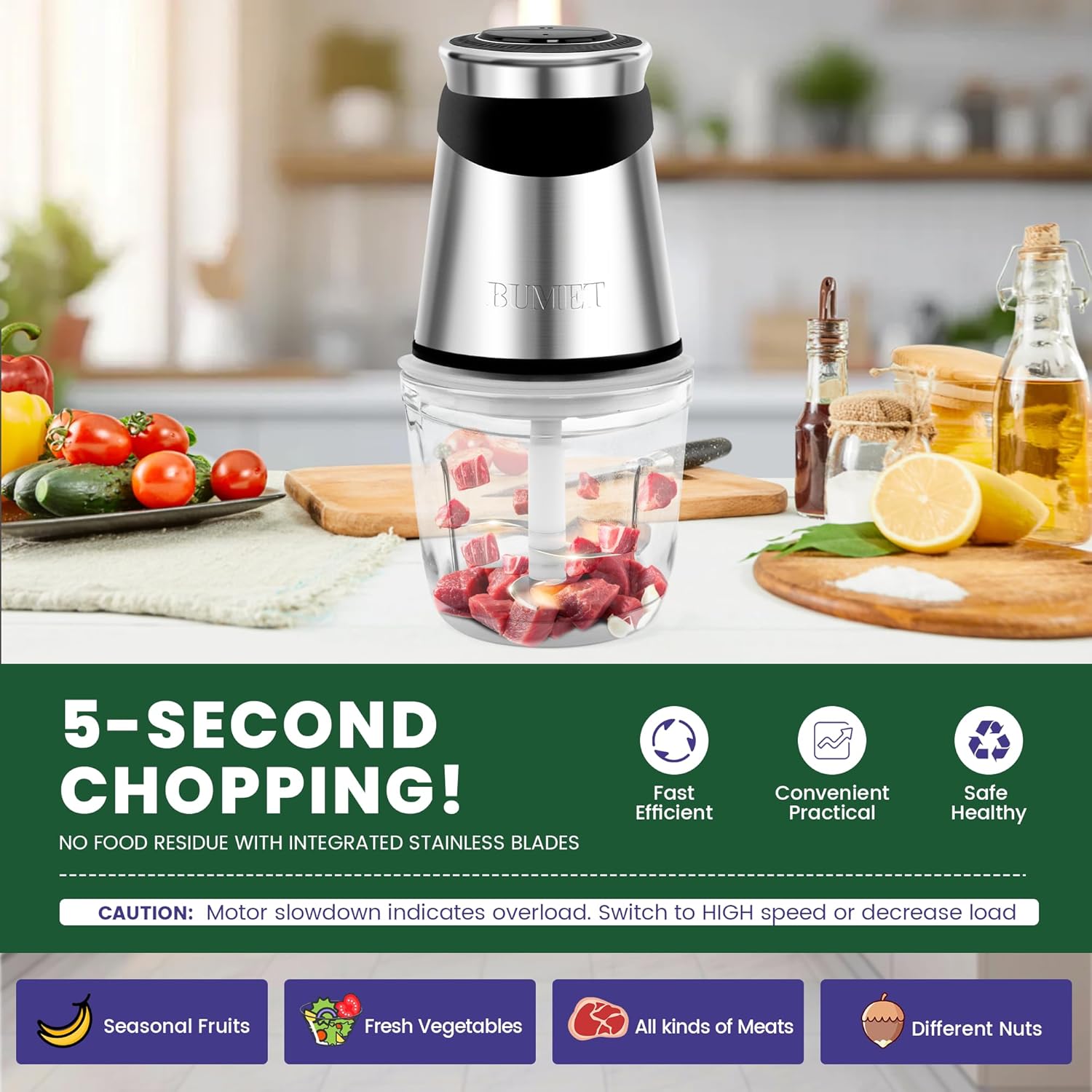 Thumbnail 2 de BUMET food chopper 500W, 2.5-cup bowl