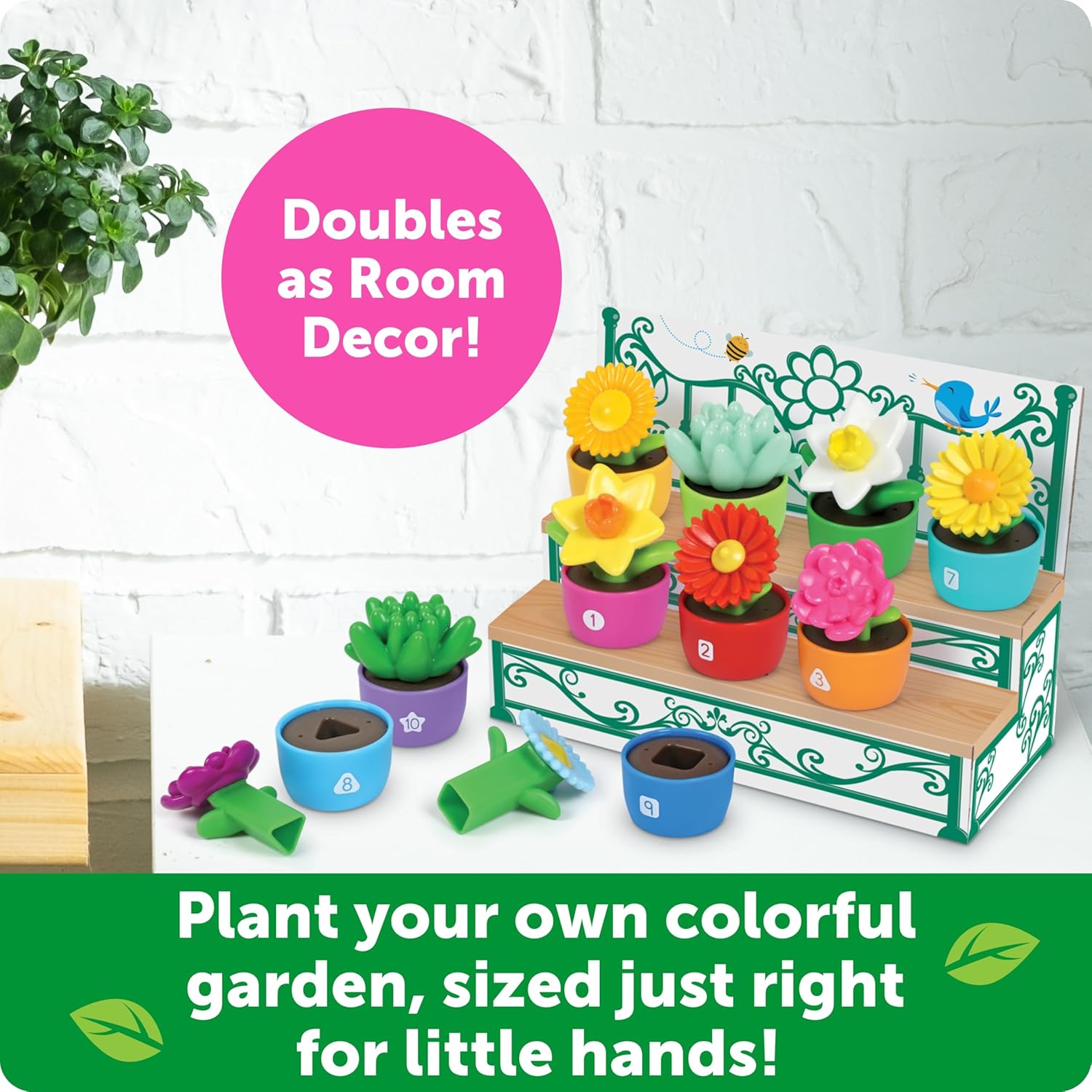 Detalle 2 de Learning Resources Shape & Color Garden: Montessori Toddler Sorting Toy