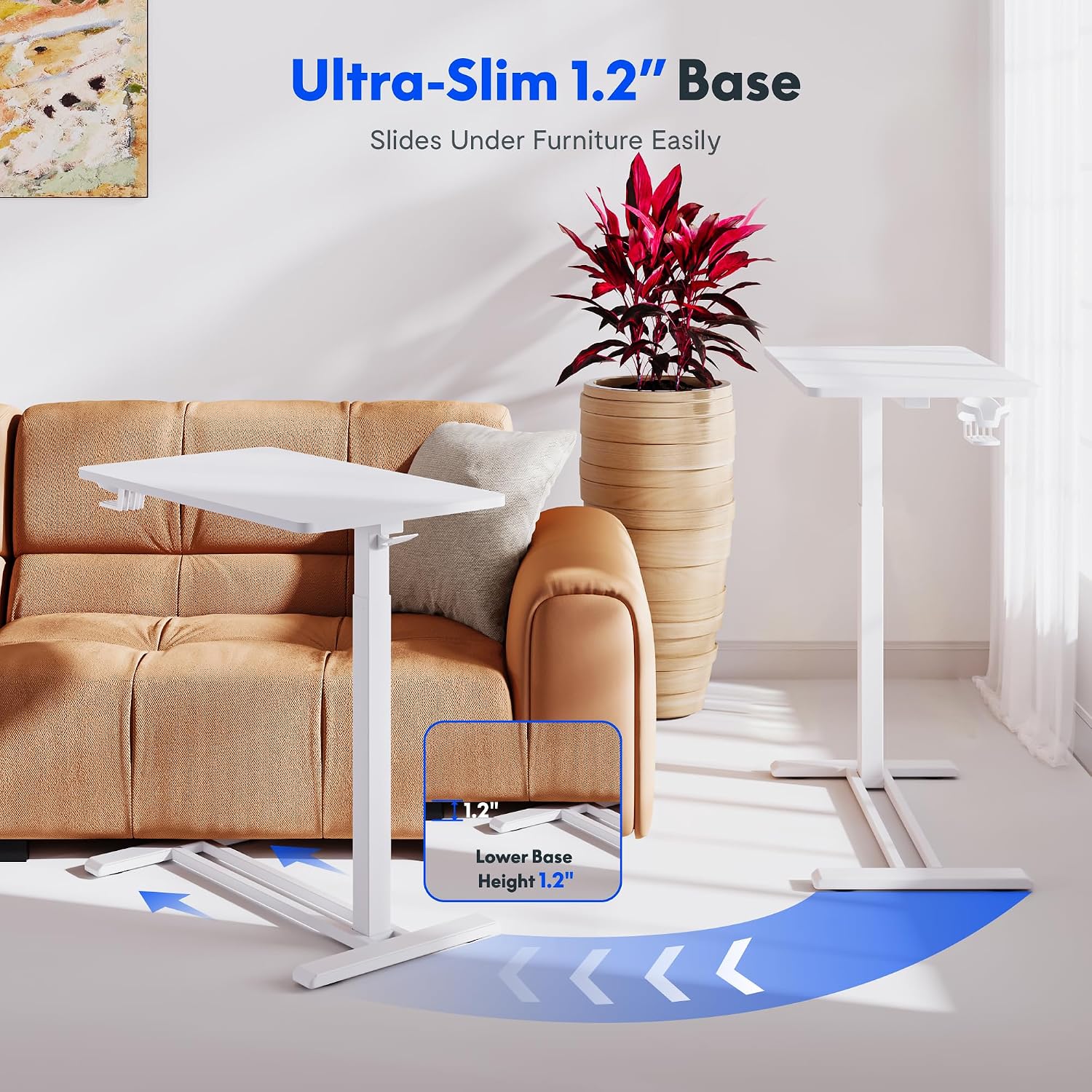 Detalle 2 de FLEXISPOT H7 Adjustable Overbed Table with Pneumatic Lift