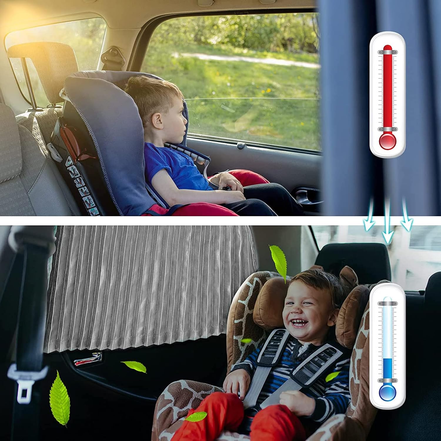 Thumbnail 2 de ZATOOTO Zatotoo Side Window Shade (2pcs) magnetic car curtains for privacy & UV blocking, silver