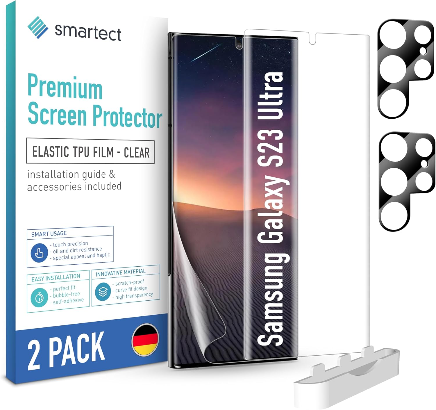 Detalle de SmarTect 2P_2P_TPU_Samsung_Galaxy_S23_Ultra TPU Screen Protector, Clear Film