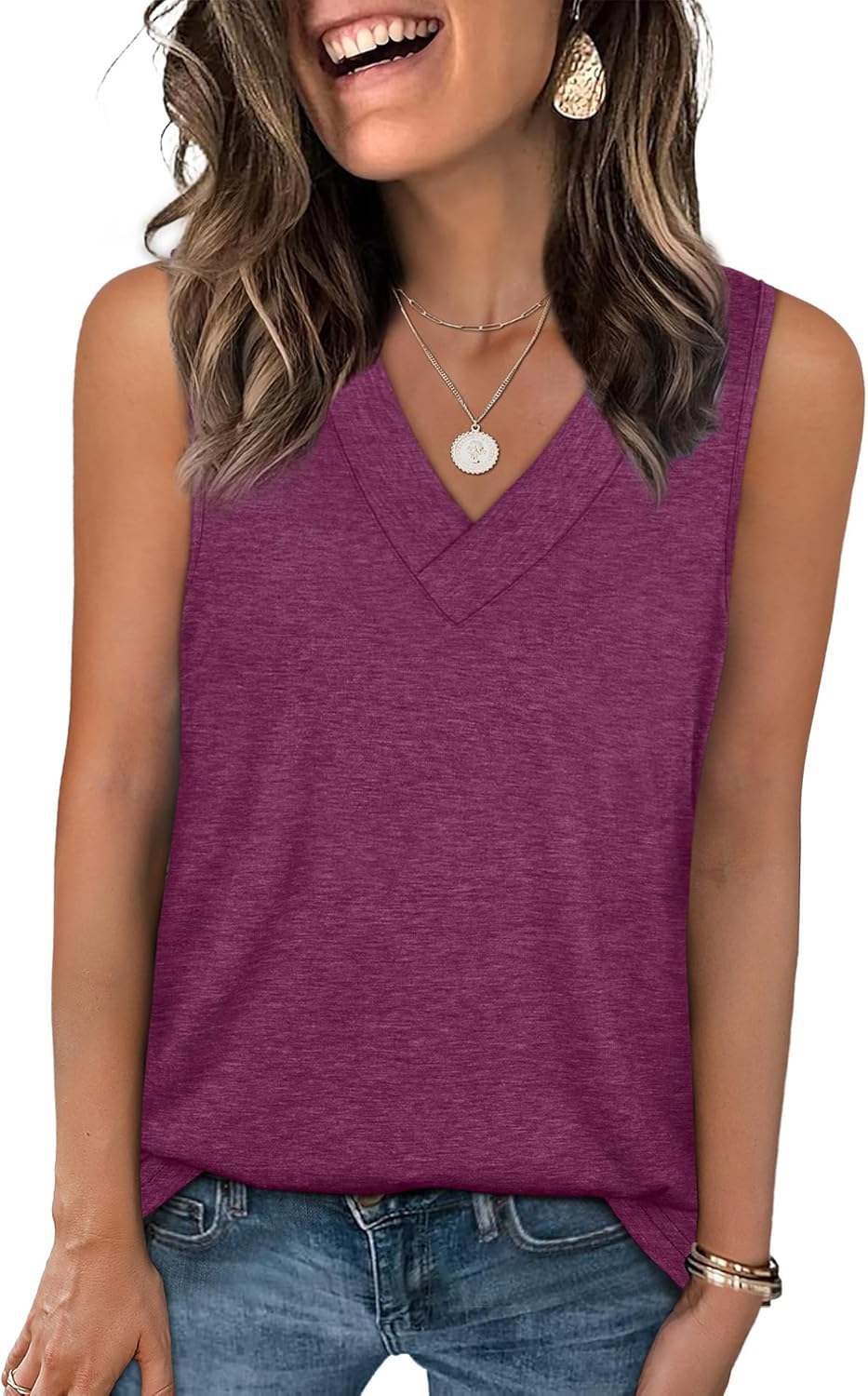 Thumbnail 6 de WIHOLL V Neck Tank Top for Women