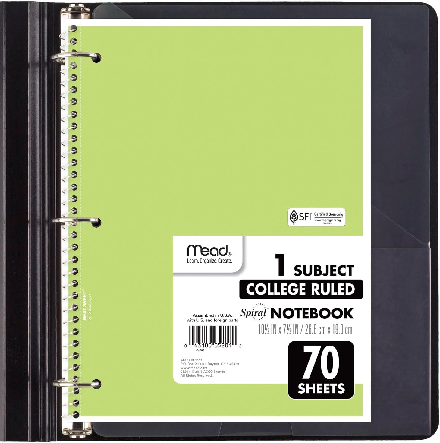 Detalle 2 de Mead Spiral Notebook, 6-Pack