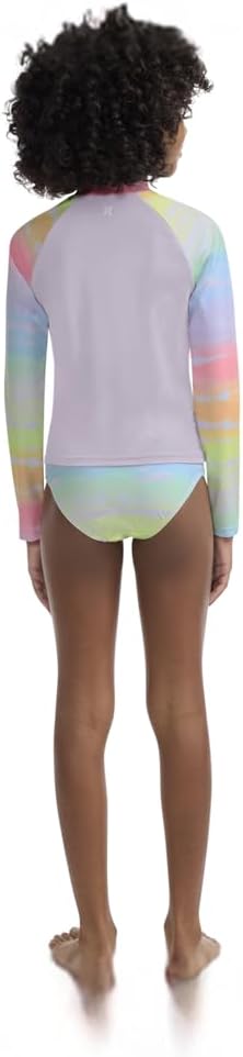 Detalle de Hurley Girls Two-piece Rashguard Set (Big Kid): Practical Sun Protection with Style