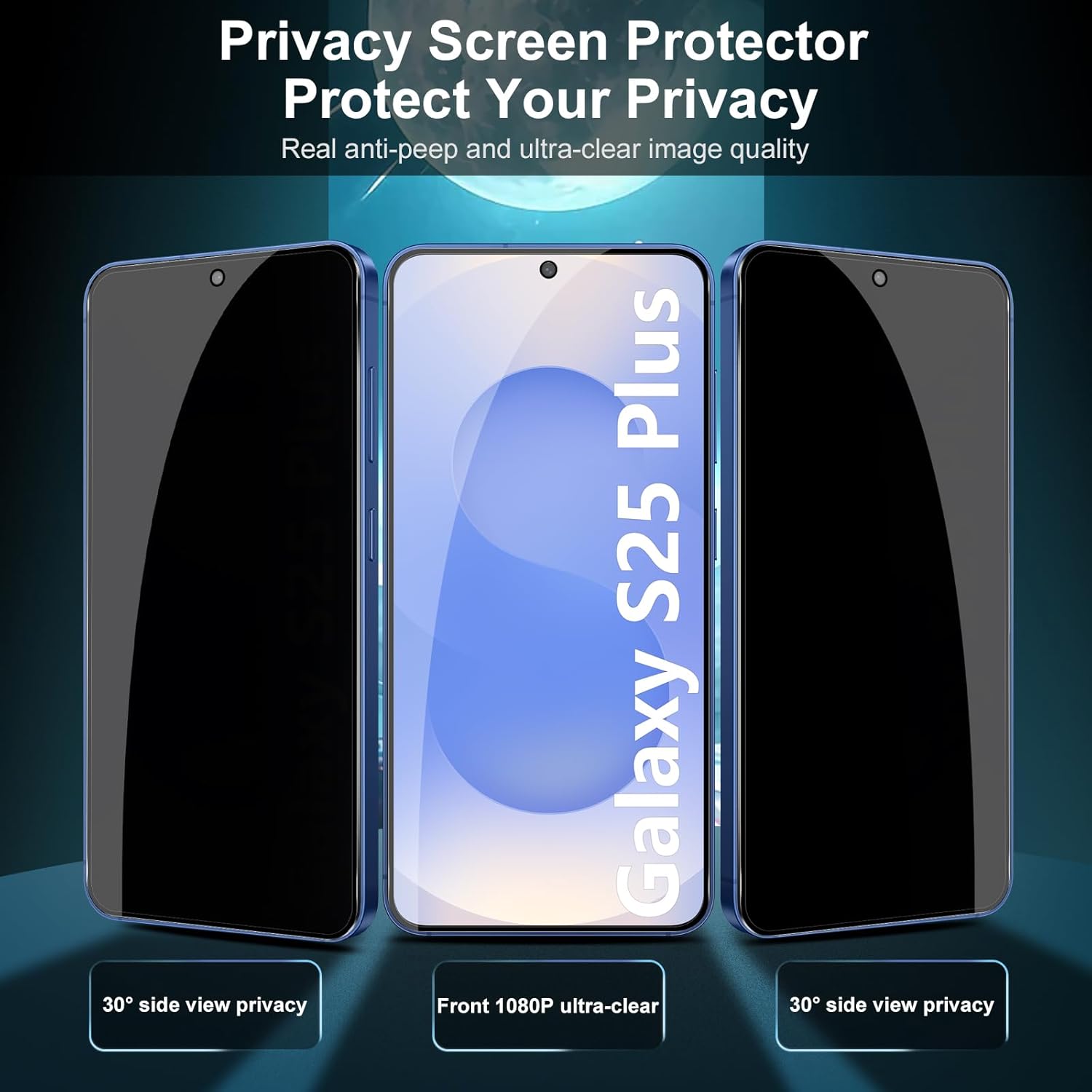 Thumbnail 1 de Lutree Panzerglas Privacy-Schutzfolie für Samsung Galaxy S25 Plus 5G – 9H, Kamera-Schutz, 2+1 Stück