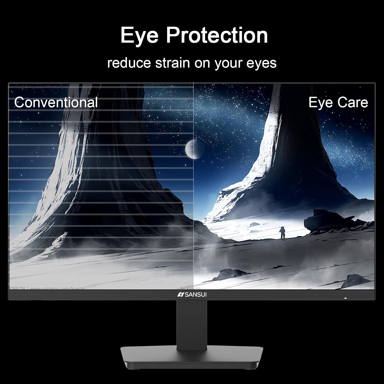 Detalle de SANSUI ES-27F2 27-Inch Full HD Monitor, 120Hz, HDMI/DP, VESA Mount