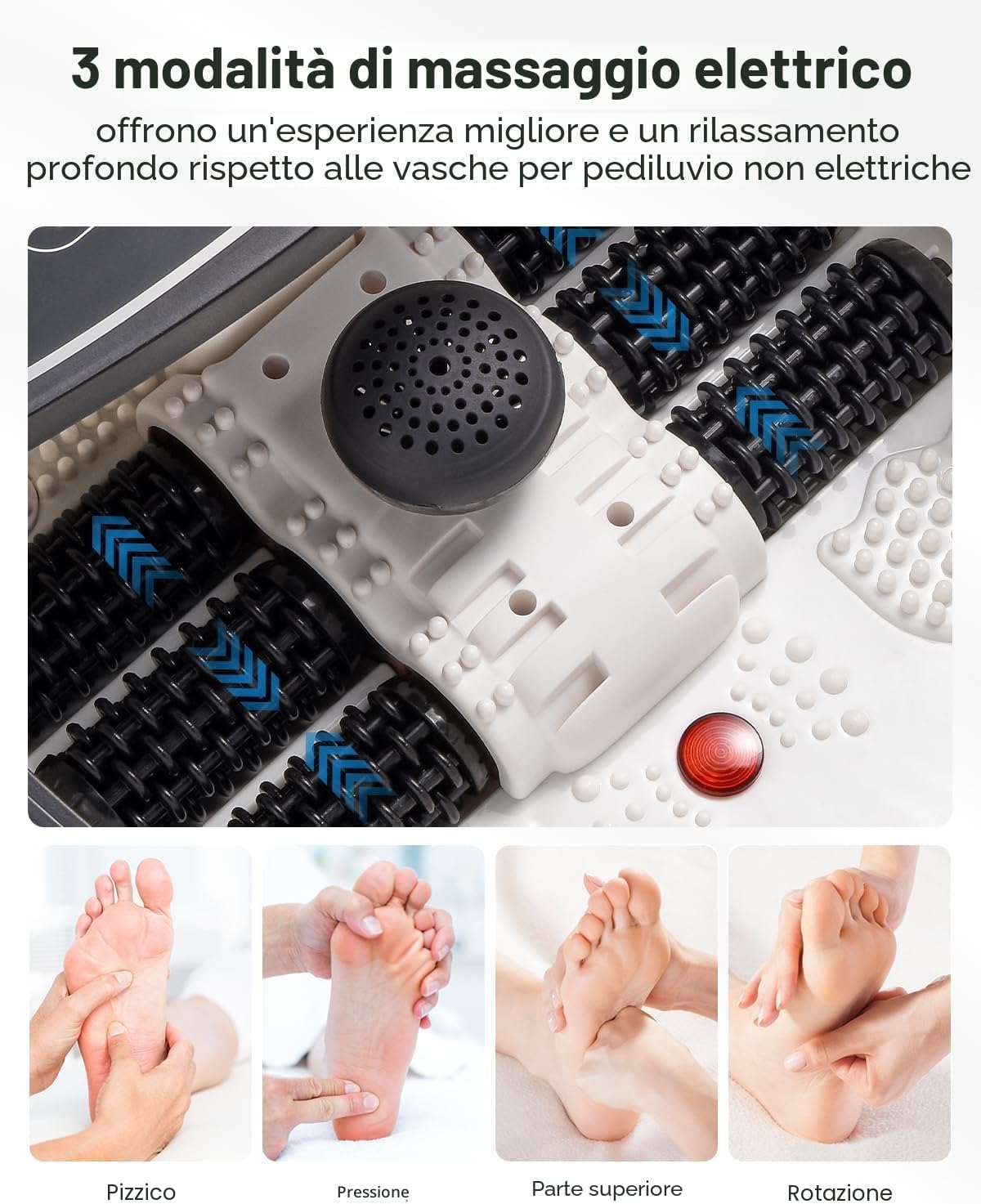Thumbnail 1 de RENPHO Pediluvio per piedi con riscaldamento veloce, massaggio automatico e bolle