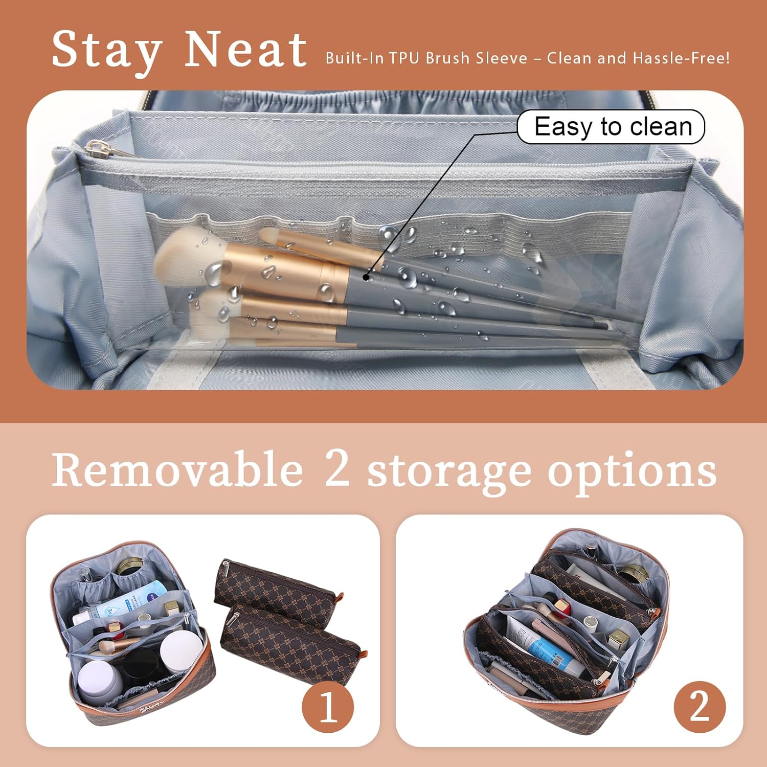 Detalle 2 de BOYATU Travel Makeup Bag 3-piece set