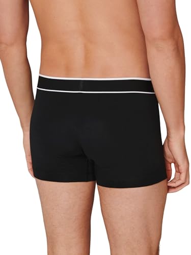 Detalle 2 de Schiesser Herren 3er Pack Boxershorts Bio-Baumwolle 95/5 – Schwarz, Größe 6/L (173983)