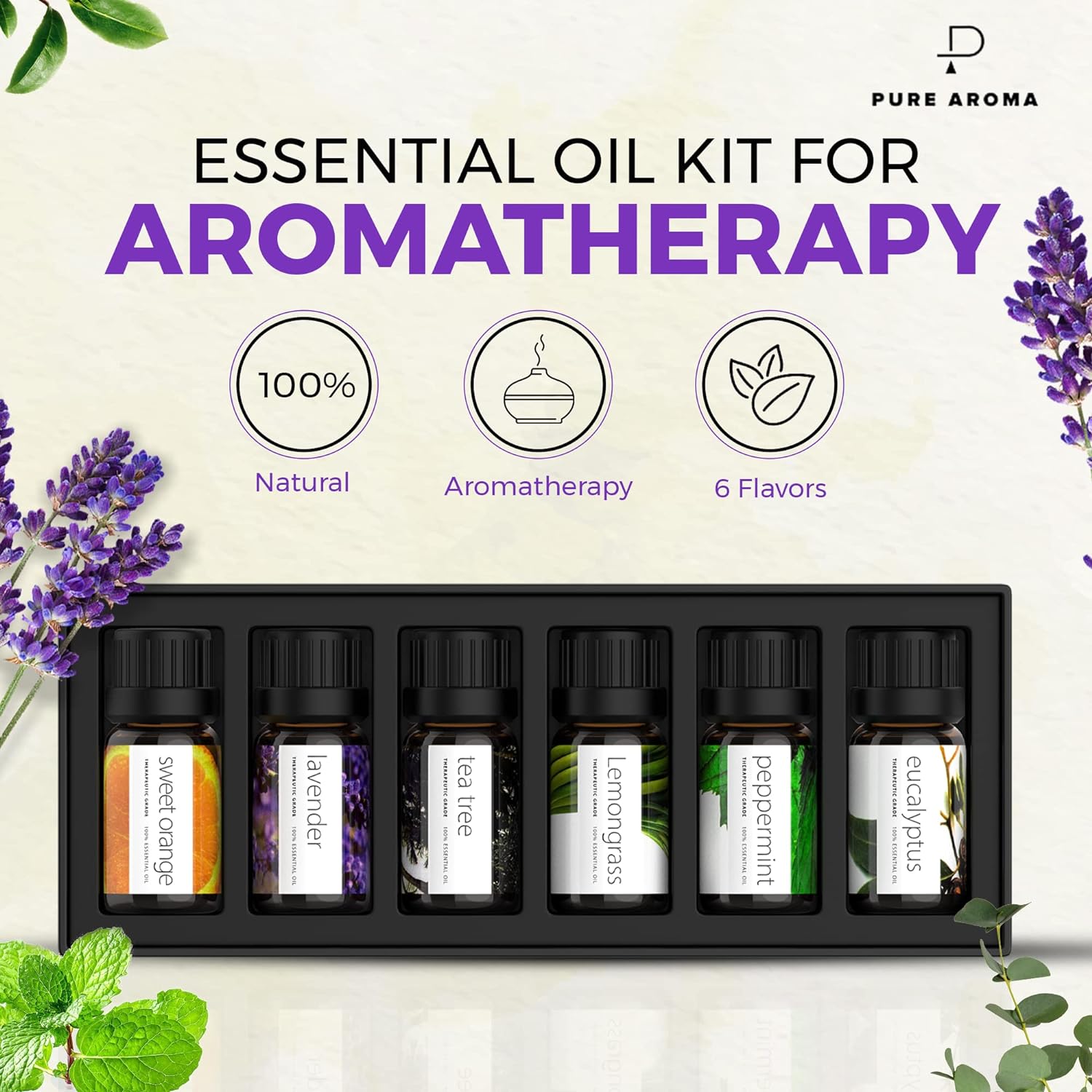 Thumbnail 4 de Pure Aroma Essential Oils Set 6 x 10ml