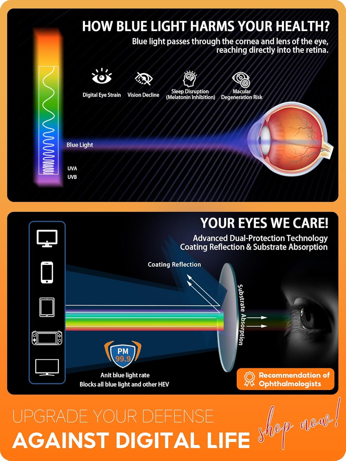 Thumbnail 2 de VMJFBJ Blue Light Blocking Glasses for Computer Use 👓