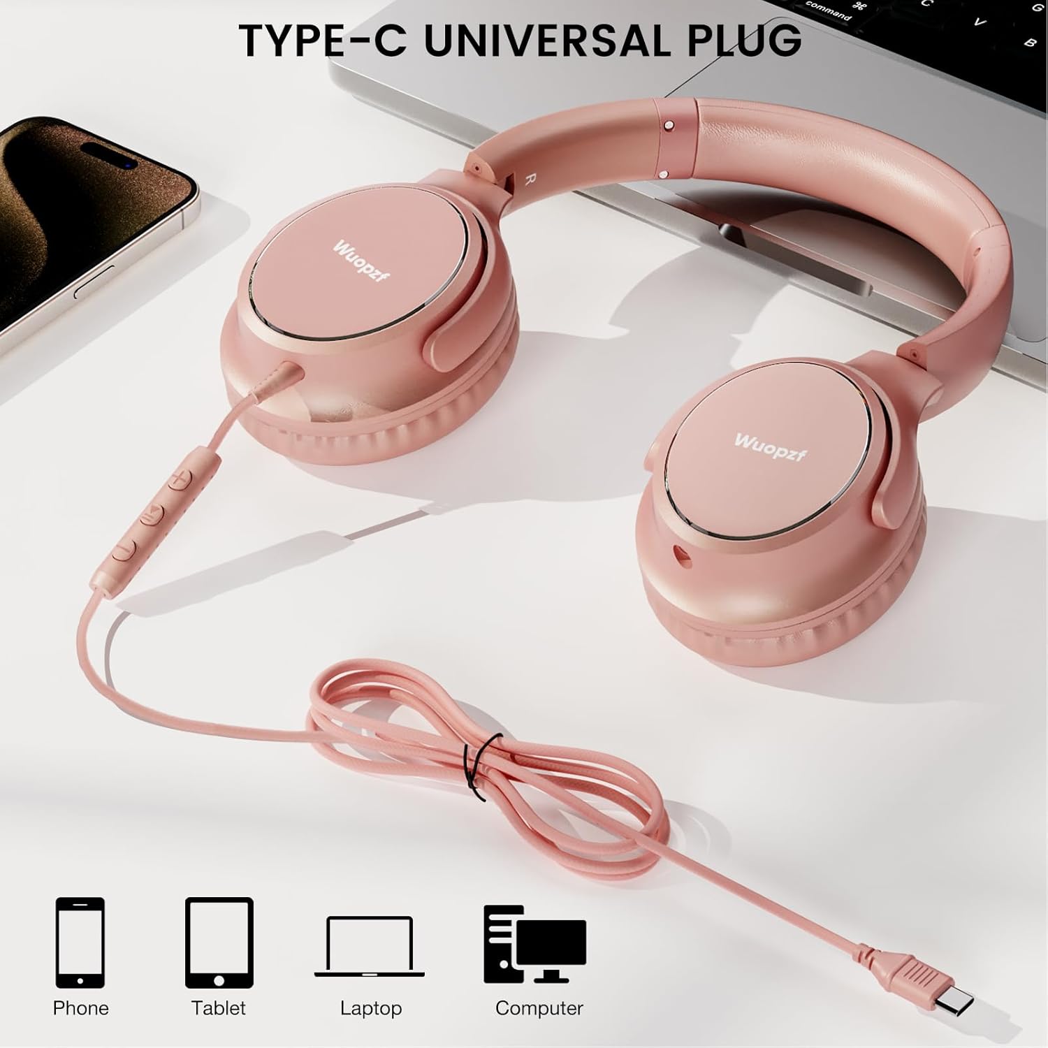 Thumbnail 4 de Wuopzf USB-C Wired Over-Ear Headphones with Microphone and Share Port