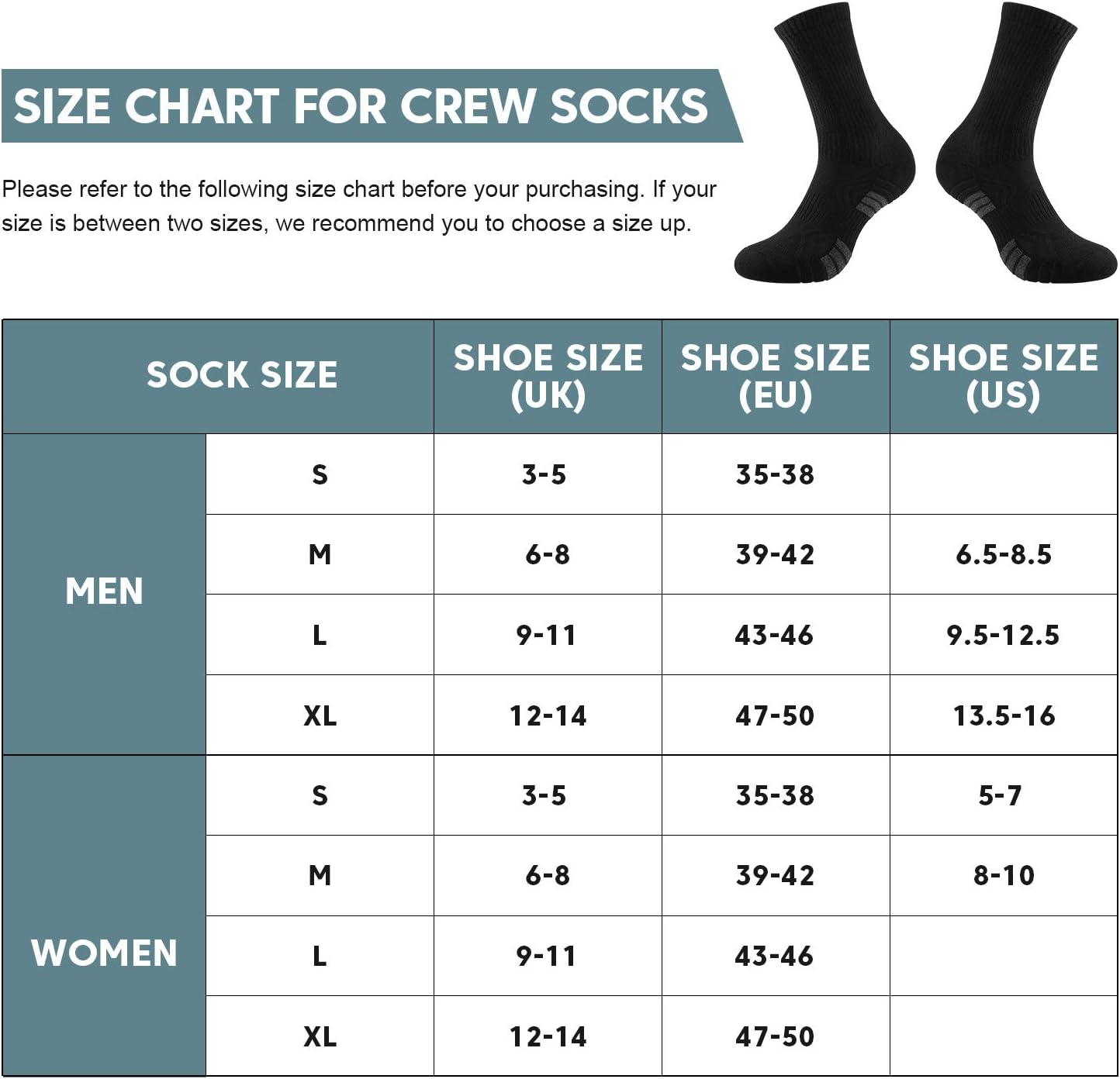 Thumbnail 6 de Coskefy thick cushion thermal walking socks (6 pairs) for outdoor work, hiking and trainers