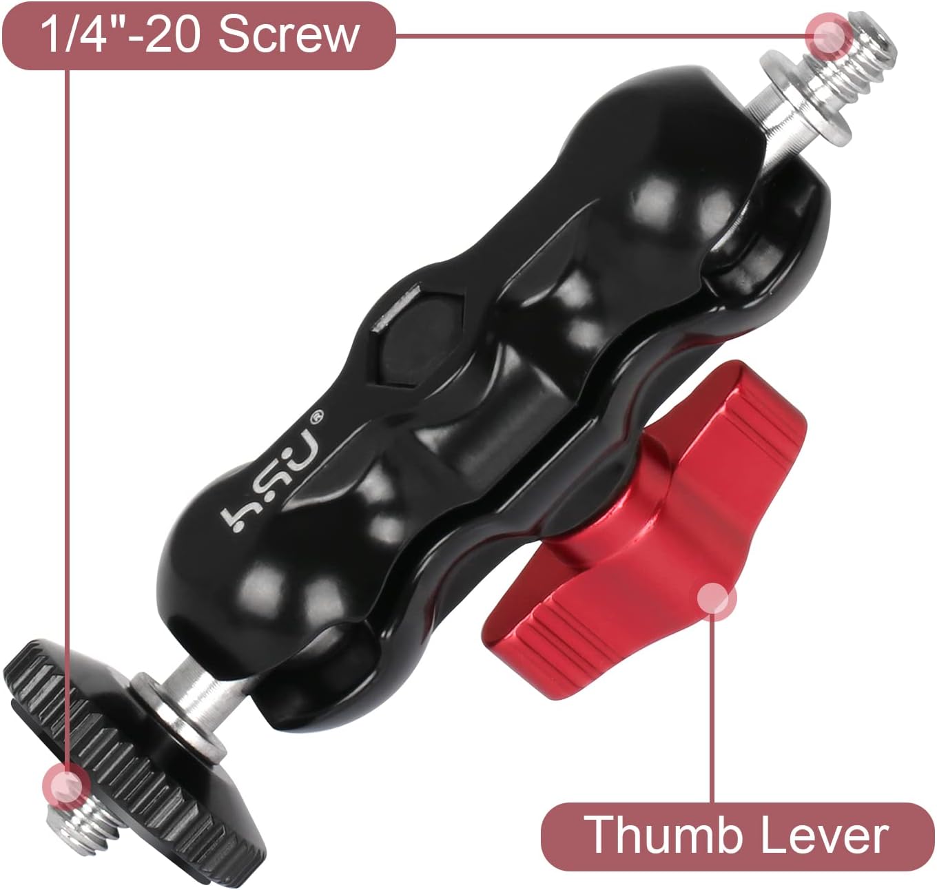Thumbnail 5 de HSU Doppel-Kugelkopf-Adapter 1/4"