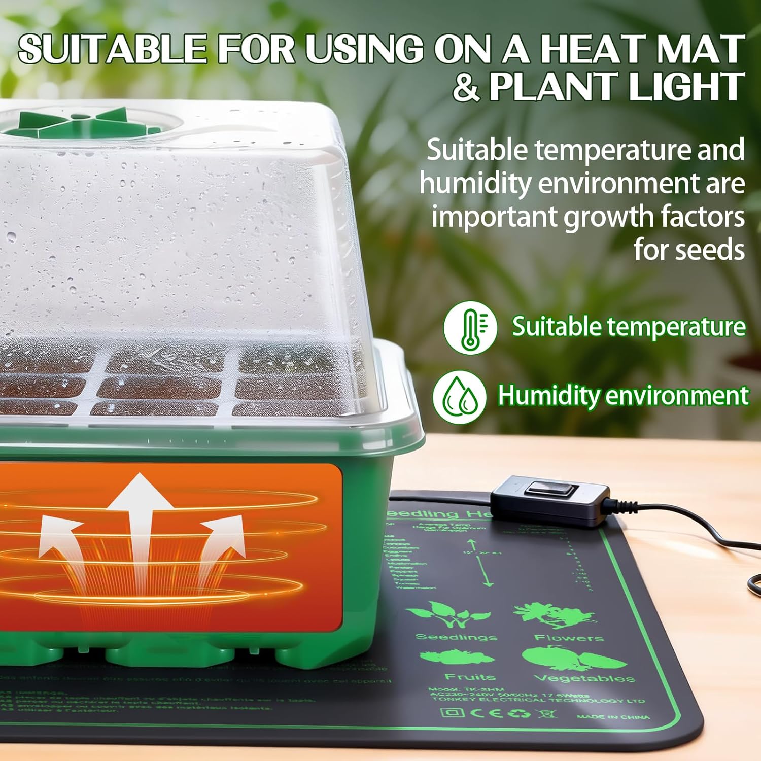 Thumbnail 4 de GOTVUGE seed trays (10-pack, 120 cells) with clear humidity dome and adjustable vents