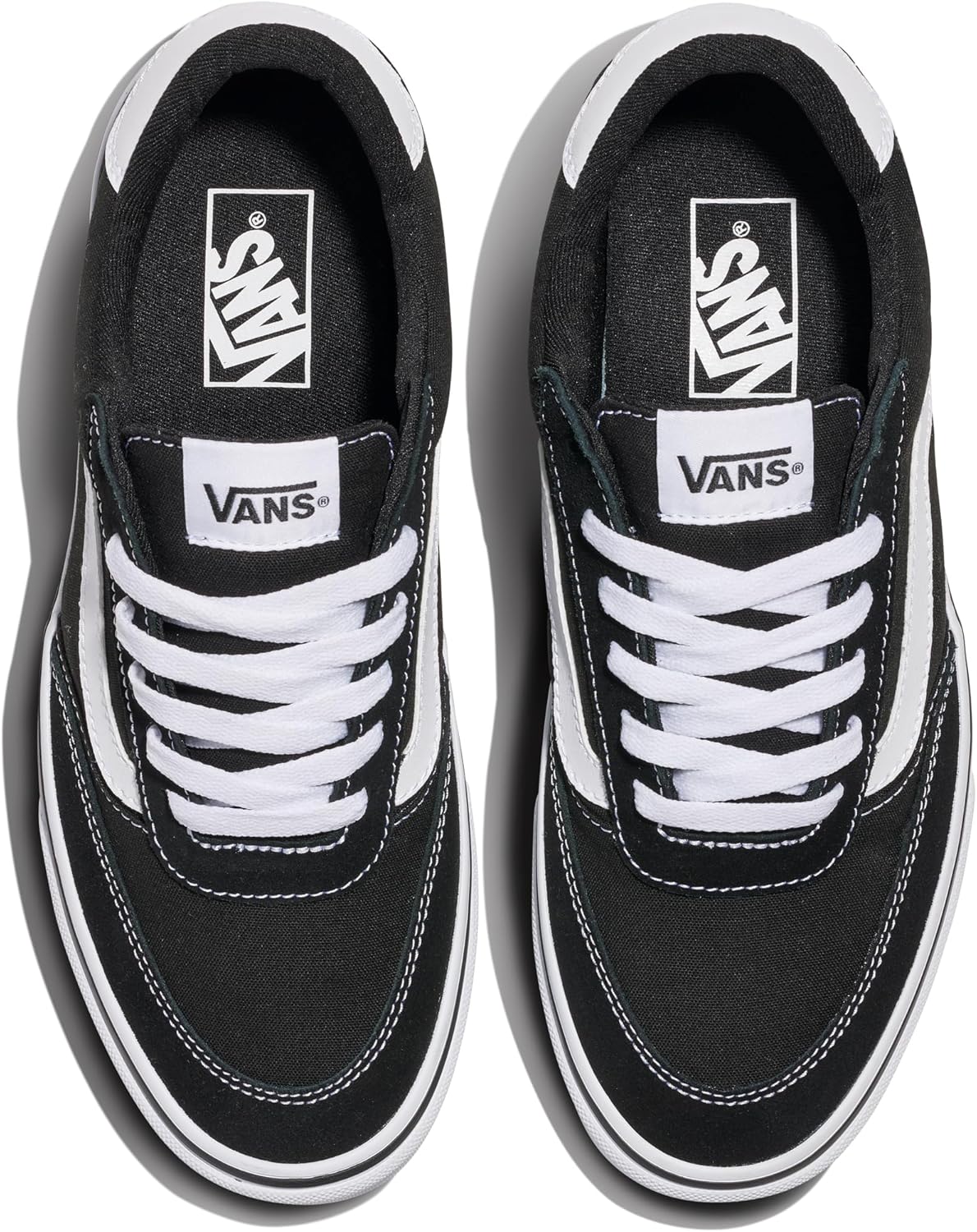 Thumbnail 4 de Vans Brooklyn LS Suede Canvas Black White 42