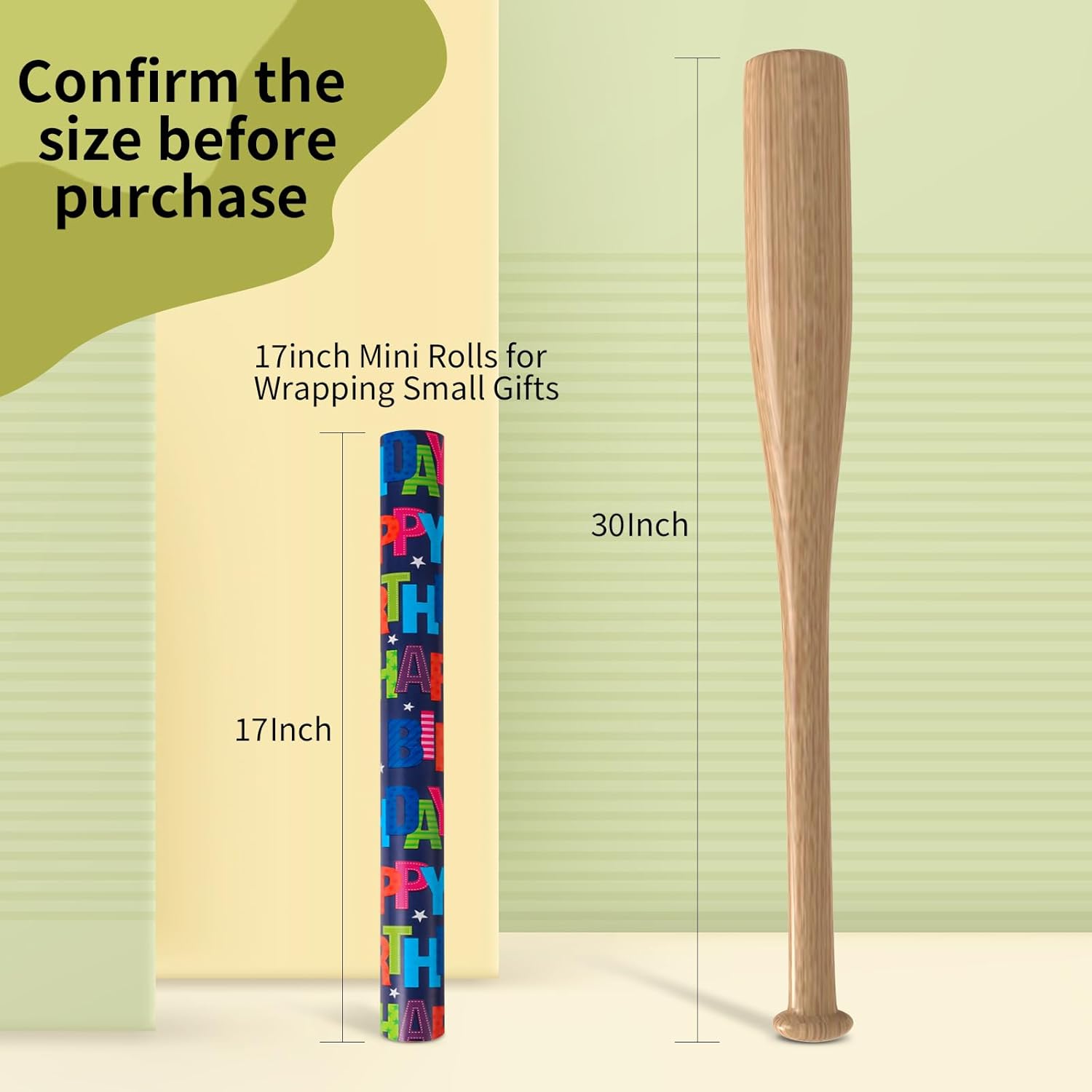 Detalle de woric 11m x 43cm Birthday Wrapping Paper roll