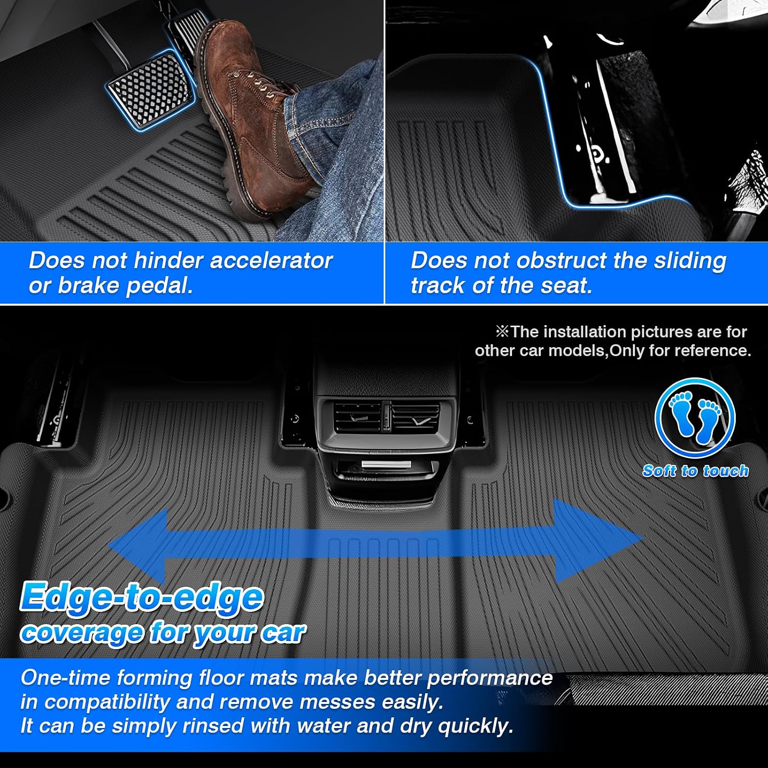 Thumbnail 2 de Cartist Floor Mats & Cargo Liner for Nissan Armada 2025 / Infiniti QX80 (8 Seats) - All-Weather, Custom Fit