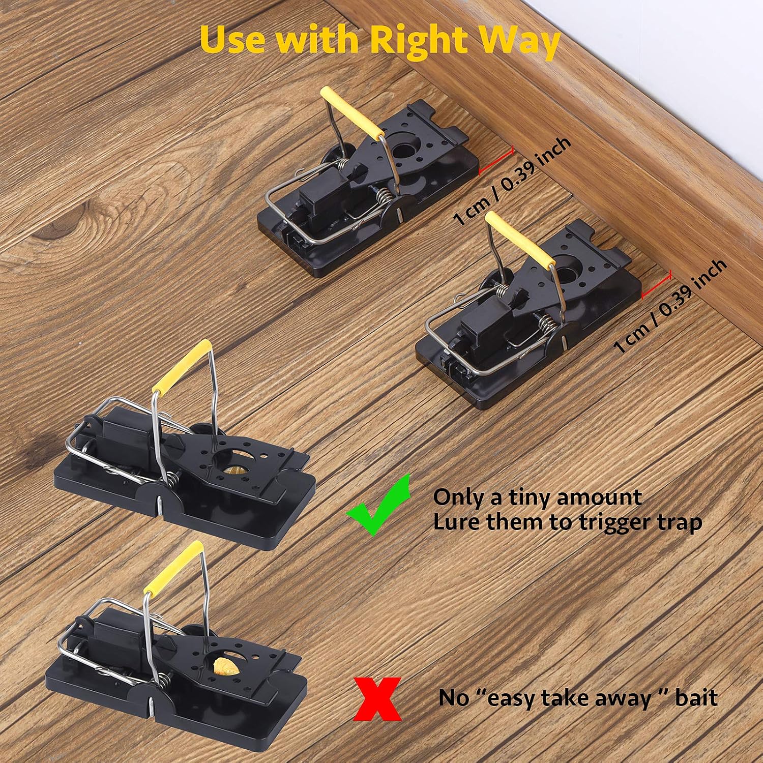 Detalle 2 de Trisiki Mouse Trap 6-pack reusable snap traps 🐭