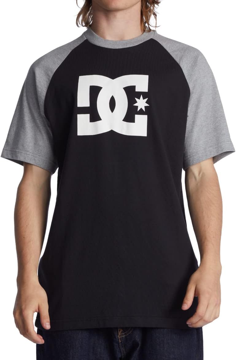 Detalle de DC Shoes Dc Star Hss T-Shirt Uomo – Pack da 1, cotone 200 g/m², vestibilità classica
