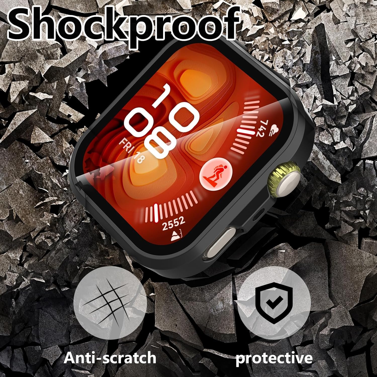 Thumbnail 1 de Bigqin 5 Pack Protective Case for Huawei Watch Fit 4 Pro (Hard PC Case + Tempered Glass Screen Protector)