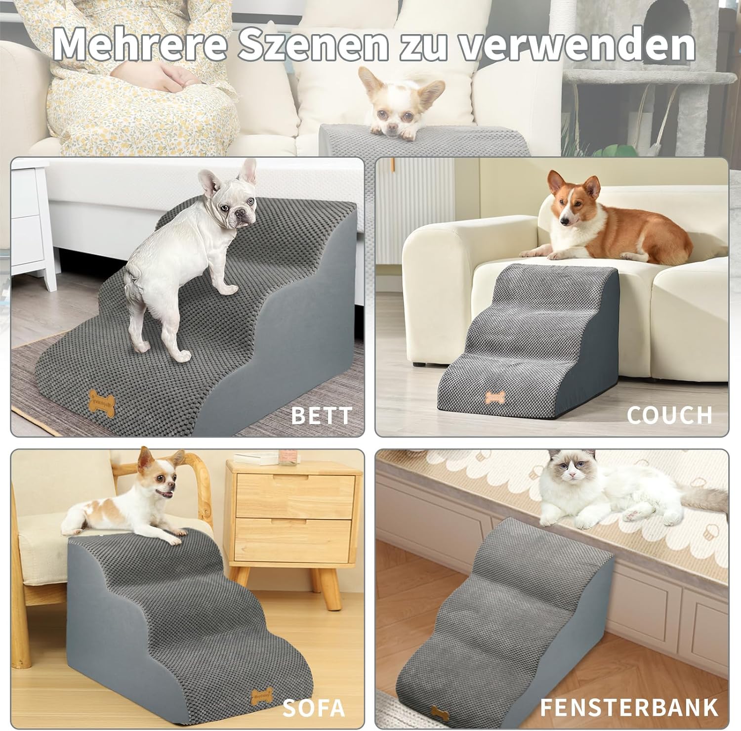 Thumbnail 5 de Nepfaivy Hundetreppe 60x40x40cm