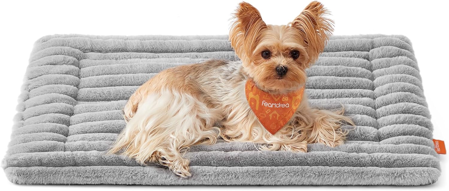 Detalle de Feandrea Coperta per Cani 90 x 65 cm, Grigio Tortora – comfort morbido e lavabile