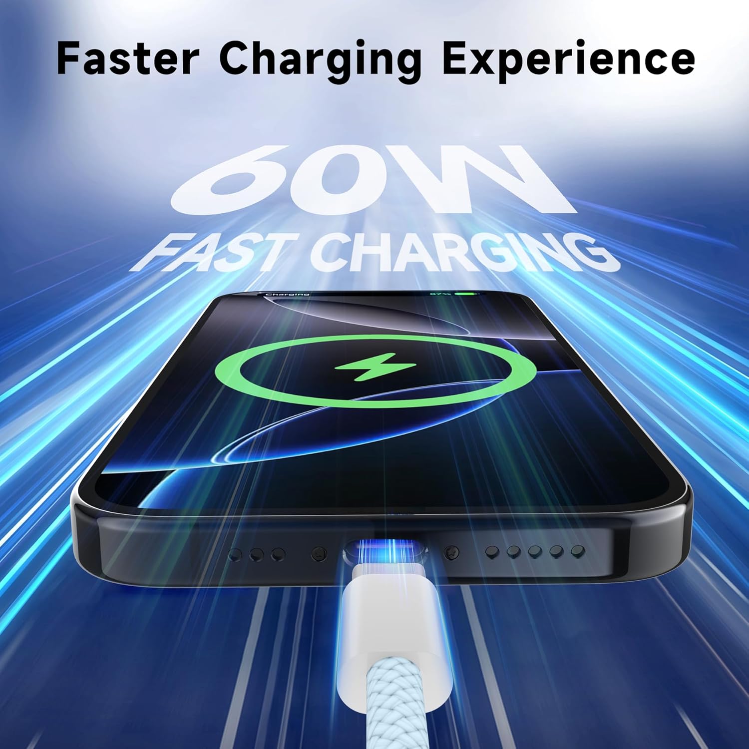 Thumbnail 3 de 3Pack USB-C to USB-C Cable 1m for iPhone & MacBook Pro