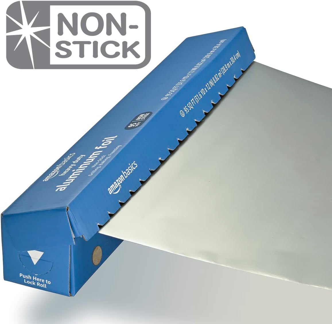 Detalle de Amazon Basics Heavy Duty Non-Stick Aluminum Foil – 95 Sq Ft