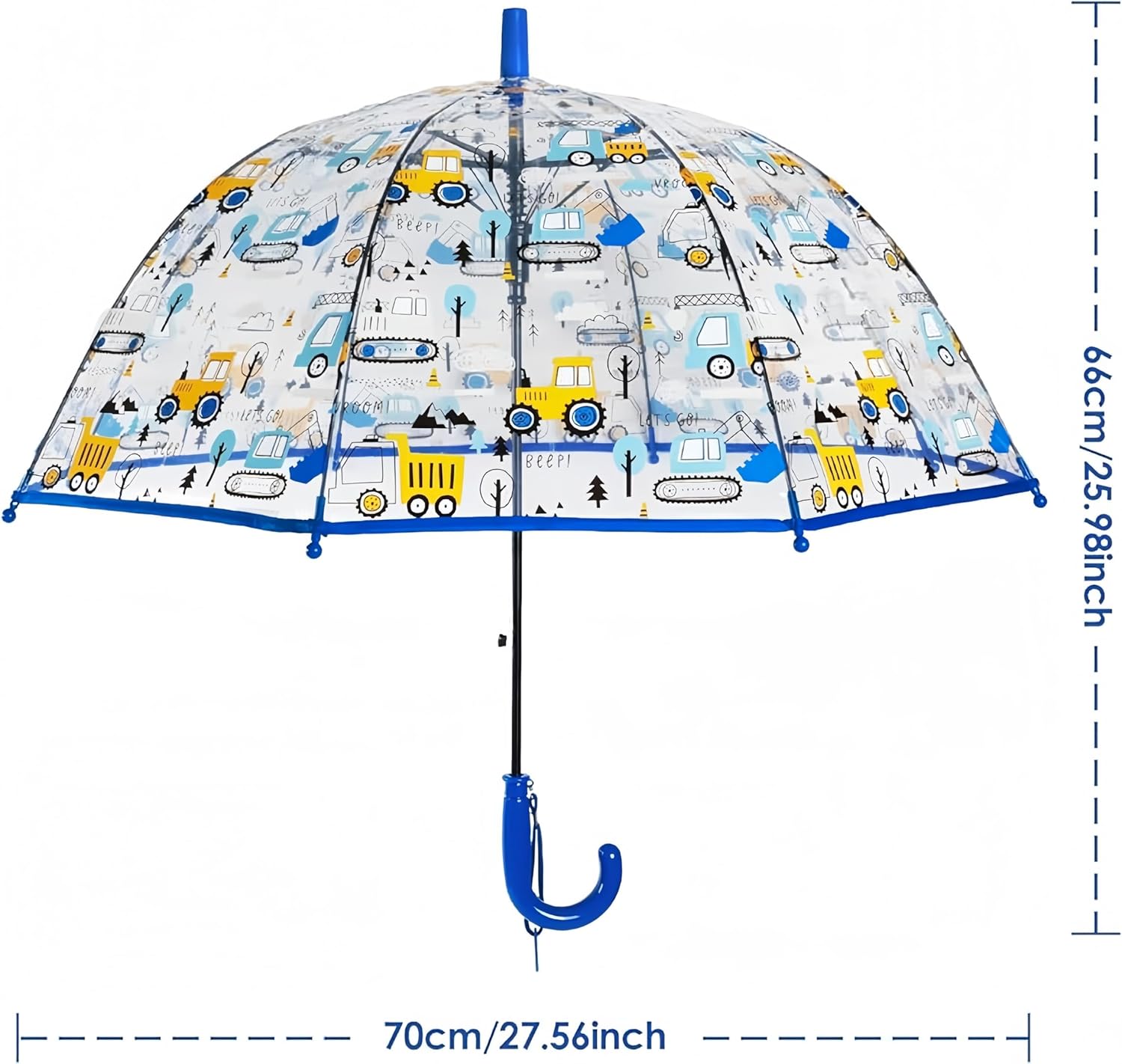 Detalle de Kids Clear Bubble Umbrella: Transparent Canopy for Safe, Easy Walking
