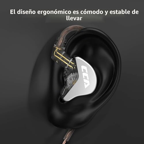 Thumbnail 6 de Keephifi CCA CRA In Ear Monitor – IEM con Diafragma ultrafino, cable desmontable y sonido para escenario
