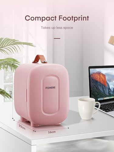 Thumbnail 7 de FOHERE 5L Mini Fridge: Portable Pink 5L Cooler/Warmer with AC/DC Power