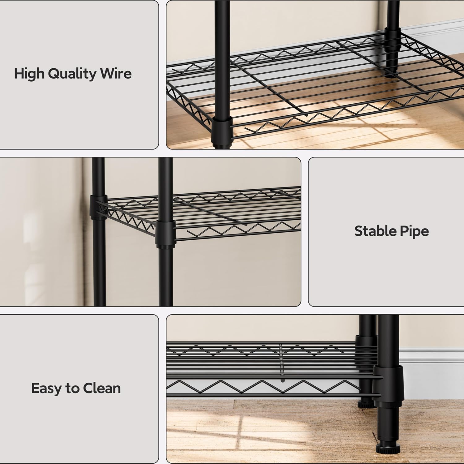 Detalle de Storage shelving steel 1000 lbs, 4-tier rack