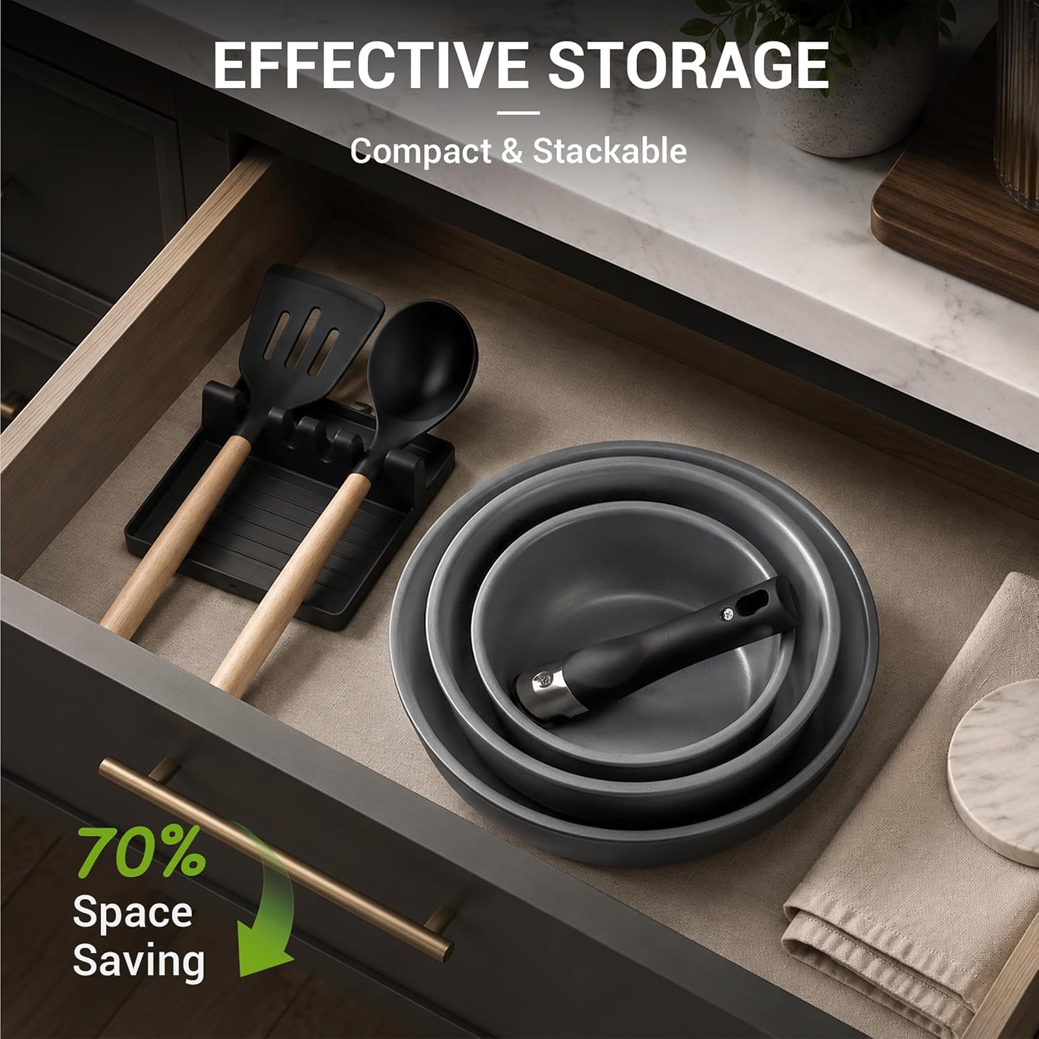Detalle 2 de Ammeloo 18-Piece Ceramic Cookware Set 1.5 qt