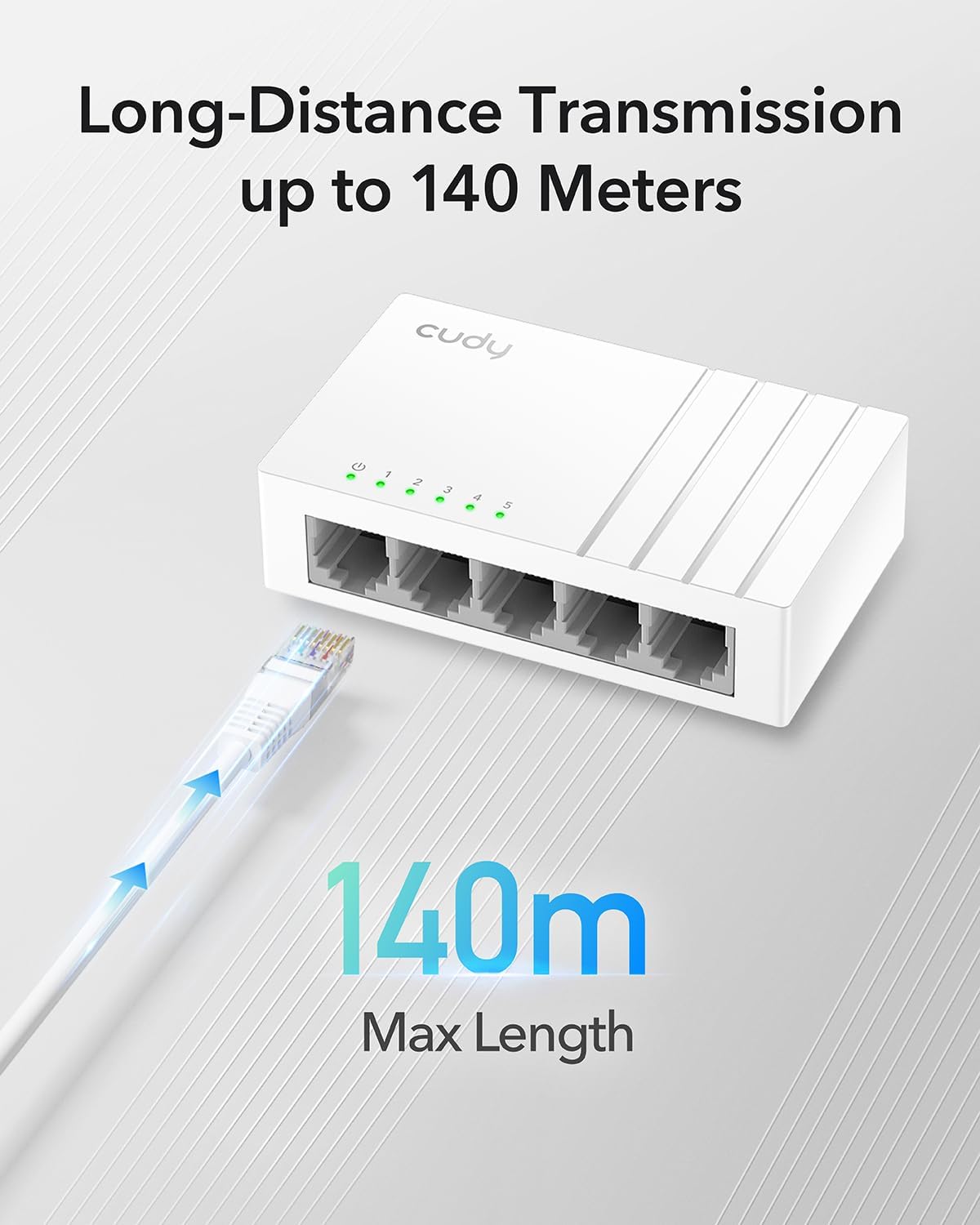 Detalle 2 de Cudy GS105U Conmutador Gigabit 5 puertos