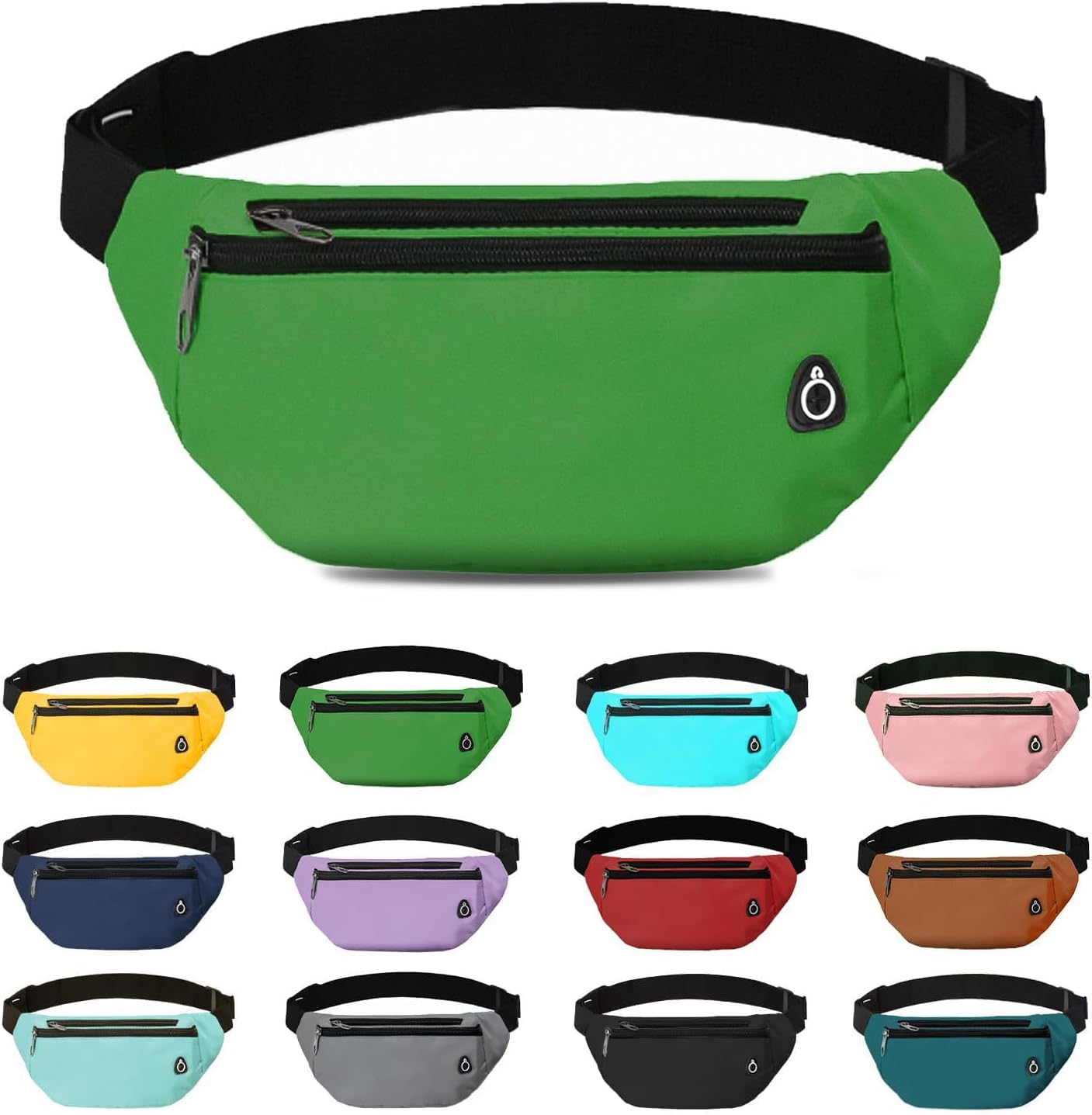 Detalle de Rosoz Bauchtasche – Unisex Hüfttasche für Outdoor, Reise und Alltag